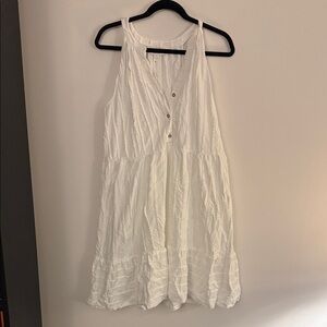 White Lilly Pulitzer Sleeveless Button-Front Dress